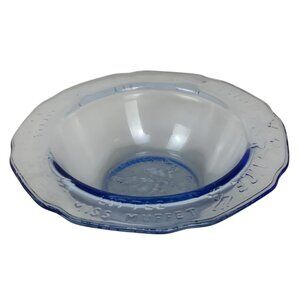 Vintage Tiara Indiana Glass Nursery Rhyme Blue Childs Cereal Bowl